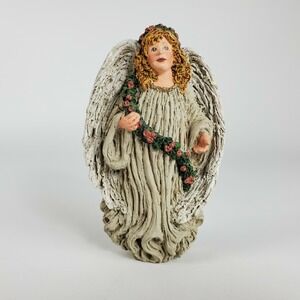 June McKenna 1989 Figural Angel Christmas Ornament Shelf Sitter Figurine 5.5 in